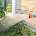 Miniatyrbillede 4 af 5: Blomsterhave sprinkler, drivhusplanter bruser græsplæne