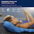 Pikkukuva 5 / 8: Itsestään täyttyvä retkipatja: paksu ja kevyt kahden hengen retkipatja, joka voidaan kiinnittää retkialustaksi ja kompaktiksi retkipatjaksi Orange Red Double sleeping pad