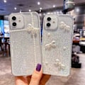 Miniatyrbild 2 av 4: Pärlrosett Glitter Epoxy TPU-skal för iPhone 12 mini