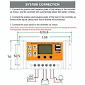 Pikkukuva 4 / 4: 100A 80A 50A 12V/24V auton aurinkopaneelin lataussäädin jännitteensäädin kaksois-USB