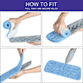 Miniatyrbilde 3 av 7: Moppeputer, 6 stykker Mikrofiber Rengjøringsputer Blå