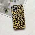Miniatyrbild 2 av 4: Leopardmönstrat Skal för iPhone 14 Pro Max PC+PU Läder (Ej Fullständig Täckning)