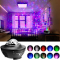 Miniatyrbillede 1 af 5: LED-projektor, stjernehimmel lys, vandbølgeeffekt højttaler med Bluetooth