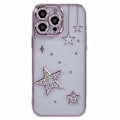 Pikkukuva 3 / 5: iPhone 16 Pro Max -kotelo, 3D Bling -tähdet, galvanointi, TPU, läpinäkyvä puhelinkotelo