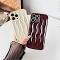 Miniatyrbillede 5 af 5: Caseative etui til iPhone 13 Pro Max, vandbølgemønster krøllet bølgeramme blød kompatibel med iPhone etui (grøn, iPhone 13 Pro Max)