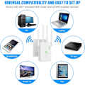Miniatyrbild 7 av 8: WiFi Repeater 1200 Mbps, WiFi Signal Amplifier Dual Band 2.4 GHz och 5 GHz WiFi Nätverksförlängare med Lång Räckvidd