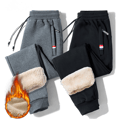 Vinter Varme Fleece Bukser Tykke Afslappede Termiske Sweatpants Mørkegrå