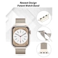 Miniatyrbillede 3 af 7: Milanese loop rem til Apple Watch band iwatch Series 9 3 6 5 SE 7 8 Ultra 2 stjerneskær black 38mm/40mm/41mm