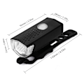 Miniatyrbillede 4 af 7: Vandafvisende USB-opladelige LED-cykellys