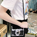 Miniatyrbillede 5 af 5: 3D Retro Kamera Etui, Stødsikkert Etui til iPhone 12Pro XS Xr Max 7 8 Plus, Aftagelig Lanyard