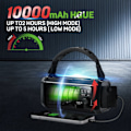 Miniatyrbild 3 av 5: Nödradio med vev, 10000mAh nödradio, solradio AM/FM väderradio, USB Type-C laddning, ficklampa och LED läslampa