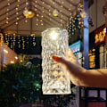 Miniatyrbillede 4 af 5: LED skrivebordslampe krystal, diamant natlampe, atmosfærelampe