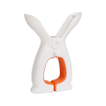 Miniatyrbilde 1 av 2: 6 stk. klesklyper i plast, øreformede strandhåndkleklyper orange