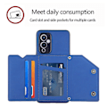 Miniatyrbillede 4 af 4: For OnePlus 9 Hudfølelse PU + TPU + PC Bagside Stødsikkert Etui med Kortlommer & Holder & Fotoramme
