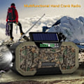 Miniatyrbild 3 av 10: Vevradio med solpanel, 5000mAh digital radio med LCD-skärm, IPX5 vattentät solcellsdriven vevradio
