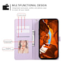 Miniatyrbillede 5 af 5: Til iPhone 15 Pro Etui Splejset Præget Rombe Stødsikkert Læder Telefoncover