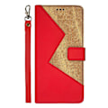 Miniatyrbillede 4 af 5: For OnePlus 13 Etui Kortpladser Splejsning Farve Læder Telefon Cover - Rød