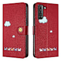 Miniatyrbild 2 av 5: För Samsung Galaxy S22 5G Tecknade Katter Läder Mobiltelefonfodral