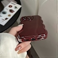 Miniatyrbillede 4 af 4: 2 stk. Telefoncover til iPhone 15 Pro Max, Simpelt bølgedesign Bølget ramme Blødt silikone Æstetisk telefoncover til iPhone 15 Pro Max Telefoncover