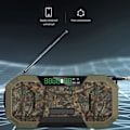 Miniatyrbild 4 av 10: Vevradio med solpanel, 5000mAh digital radio med LCD-skärm, IPX5 vattentät solcellsdriven vevradio