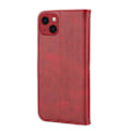 Miniatyrbillede 3 af 5: Præget Flip Læder Telefon Cover med Glad Kat Motiv til iPhone 14 Plus