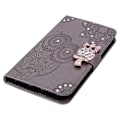 Miniatyrbillede 4 af 5: Til Samsung Galaxy A35 5G Wallet Case Læder Telefon Cover Ugle Blomst Præget
