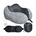 3-i-1 Reseset med Memory Foam - Nackkudde och Sovmask för Bekväm Resa