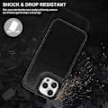 Miniatyrbillede 4 af 5: iPhone 15 Pro Max Wallet Etui med Kortholder, Premium PU Læder Støtteben Kortpladser Faldbeskyttende Stødsikkert Robust Cover Flip Etui til Apple iPho