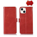 Miniatyrbillede 1 af 5: Til Iphone 14 Plus Crazy Horse Top Layer Ko Læder Telefon Cover