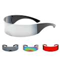 Miniatyrbillede 2 af 2: Kreative Monoblock Shield Spejl Solbriller Cool Futuristisk gray