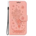 Fjärilsros Läderfodral för iPhone 15