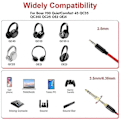 Pikkukuva 2 / 5: Korvaava audiokaapeli Bose 700 QuietComfort 45 QC35 -kuulokkeille, joissa on useimmissa 3,5 mm:n liitäntä