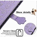 Miniatyrbillede 4 af 5: Etui til iPhone 16 Pro Max 2024 Wallet Case til kvinder med kortholder Præget sødt flip PU læder magnetisk beskyttelsescover med lanyard til iPhone