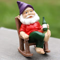 Miniatyrbilde 1 av 3: Hagegnome Utendørs Hagedekorasjon Harpiks Hagefigur 8 x 8 x 15 cm