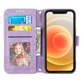 Pikkukuva 4 / 5: Kohokuvioitu nahkakotelo iPhone 15 Plus -puhelimelle