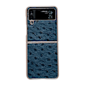 Pikkukuva 1 / 4: Samsung Galaxy Z Flip4 5G nahkainen strutsikuvioinen nano-galvanointi puhelinkotelo