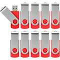 Miniatyrbillede 1 af 5: 10-pak USB Flash Drives 2.0 - Svingbar Hukommelse - Jump Drive - Zip Drive - Hy 10 Pak Rød