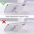 Miniatyrbild 5 av 5: Fingerring Stabilitetshållare Baksida Ställbar Hopfällbar Handgrepp Knopp Loop Bilfäste Krok Stöd 360 för iPhone Samsung Galaxy Mobil Söta Tillbehör