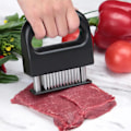 Miniatyrbillede 6 af 7: 48-pins Steaksmørner i rustfrit stål, mørbradsmørner, nål til mørning af bøffer, løsningsnål til kød, kødmørnerhammer til oksekød