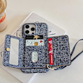 Miniatyrbillede 5 af 5: Kortlommer til iPhone 16 Pro Max Etui Spejldesign Læder Bagcover med Rem