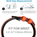 Miniatyrbillede 4 af 6: Quickfit 26mm Silikone Blød Sports Vandtæt Åndbar Armbånd til Garmin Fenix 5X Plus, Fenix 6X Pro/Sapphire, Enduro, Tactix Bravo Orange-Sort Orange-svart