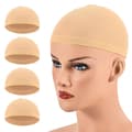 4-pack Passande Andningsbara Svettabsorberande Peruker för Kvinnor (Tan)