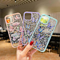 Miniatyrbild 2 av 4: Fodral för iPhone 14 Pro Max Färg Fjäril Glitter Epoxy TPU