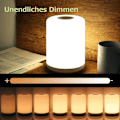 Miniatyrbillede 2 af 4: LED sengelampe, berøringssensorkontrol, dæmpbar læselampe