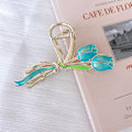 Miniatyrbillede 1 af 4: 2 stk. Hårklemme med fe-tulipan, hårklemme til baghåret, haj-klemme til kvinder blue