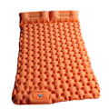 Pikkukuva 1 / 8: Itsestään täyttyvä retkipatja: paksu ja kevyt kahden hengen retkipatja, joka voidaan kiinnittää retkialustaksi ja kompaktiksi retkipatjaksi Orange Red Double sleeping pad