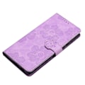Miniatyrbillede 5 af 5: Læder Flip Wallet Etui med Kortlommer og Blomsterprint til iPhone 16