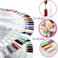 Miniatyrbillede 7 af 7: Neglefarve display sticks, salon neglefarve display sticks, manicure øvelse, vifteform, med metalring, 50 ark pr. pakke, naturlig farve Natural Color
