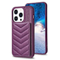 Pikkukuva 2 / 4: iPhone 14 Pro -puhelimen kotelo Aalto-ommelkuvioinen jalustakotelo TPU+PU-nahkainen puhelinkotelo w