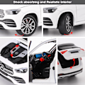 Miniatyrbillede 4 af 5: Kompatibel med 1/24 Legering Støbt Benz GLE 350 Legetøjsbil med Lyd og Lys Træk Tilbage Samlerobjekt Modelbil til Børnegaver (Hvid)